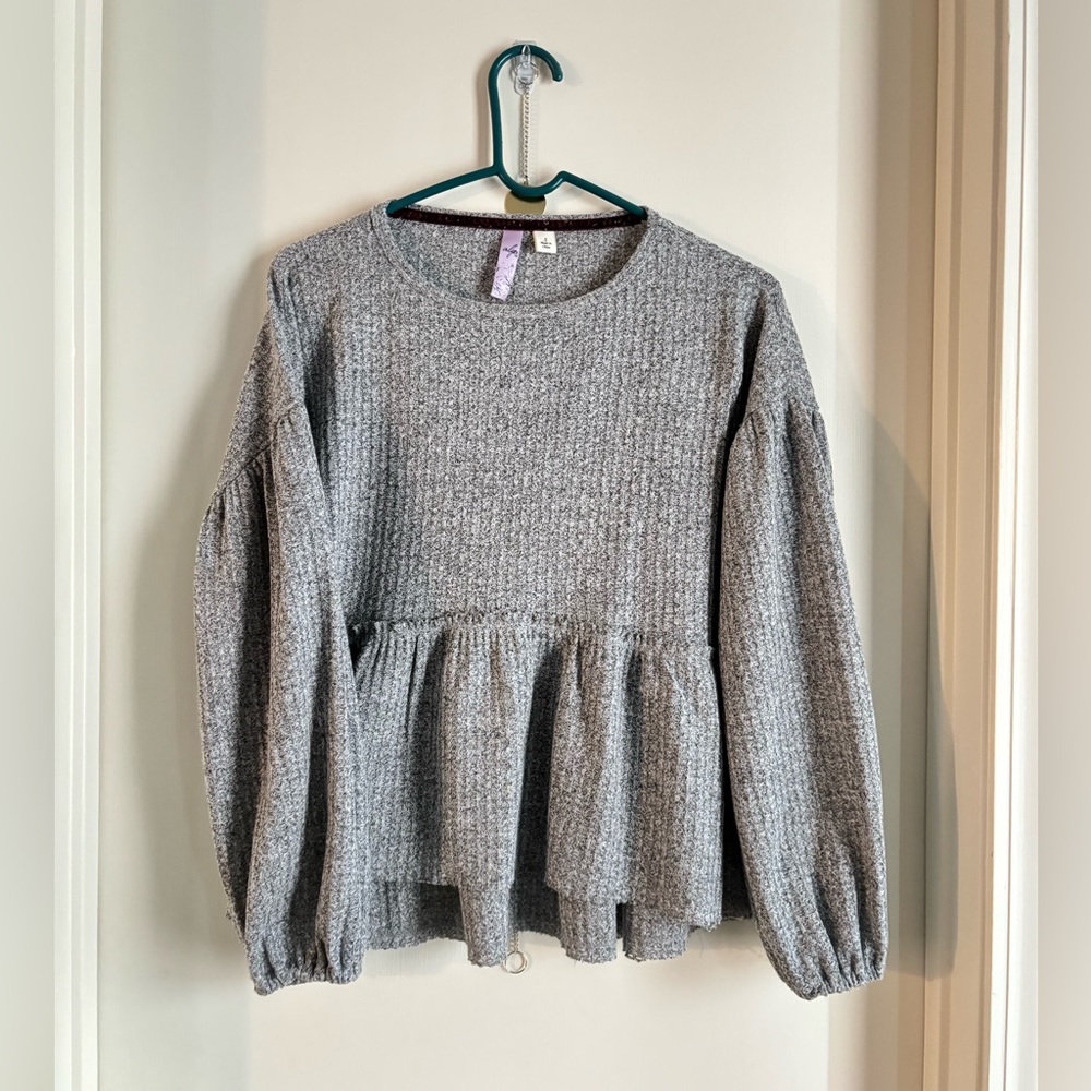 grey long sleeve
